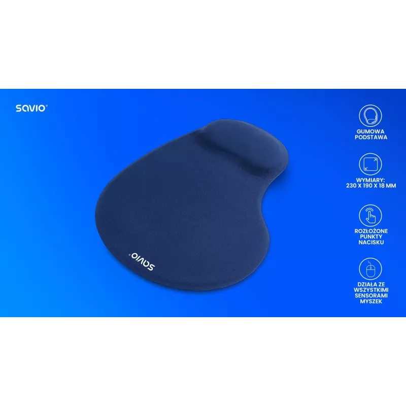 SAVIO MP-01NB pelės kilimėlis tamsiai mėlynas