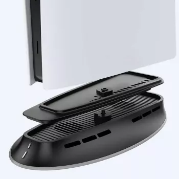 Aušinimo stovas SUBSONIC SA5656, skirtas PS5 ir PS5 plonas, su LED lemputėmis, kelių ventiliatorių aušinimu, USB maitinimu