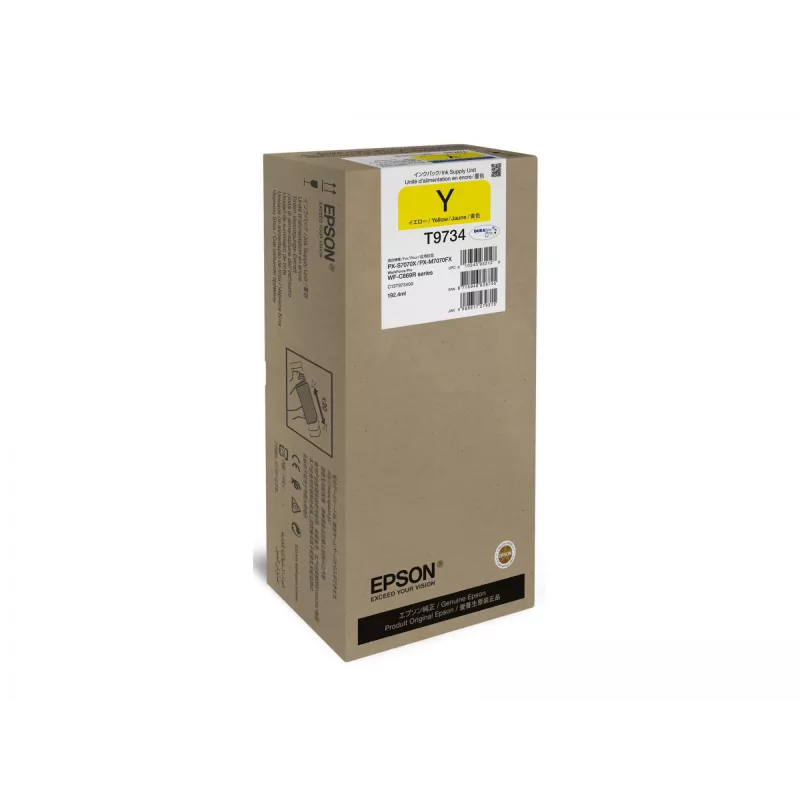 Rašalo kasetė Epson WF-C869R T97340N geltona XL – Originali didelio našumo (XL)
