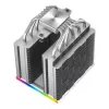 Oro aušintuvas DeepCool AK620 Digital SE White — dvigubi 120 mm ventiliatoriai, 6 šilumos vamzdeliai, PWM, LGA 1700 palaikymas, įmontuotas ekranas