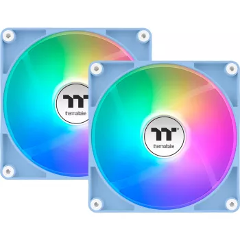 Thermaltake CT120 Reverse ARGB 120 mm korpuso ventiliatoriai, hortenzijos mėlyna, 2 vnt. pakuotė