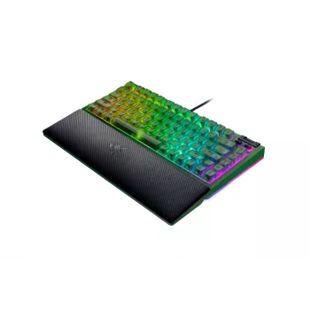 Mechaninė žaidimų klaviatūra Razer JuodaWidow V4 75% – laidinė, JAV išdėstymas, Phantom Green Edition, Razer mechaniniai taktiliniai jungikliai
