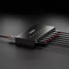 Lindy 7 prievadų USB 3.0 metalinis šakotuvas, USB 3.2 Gen 1 (3.1 Gen 1) Type-A, 5000 Mbit/s, juodas, 0,8 m, 185 mm, 75 mm