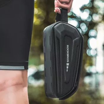 Dviračio rėmo krepšys Rockbros modelis su 1,7 l talpa, telefono kišenė, juodas