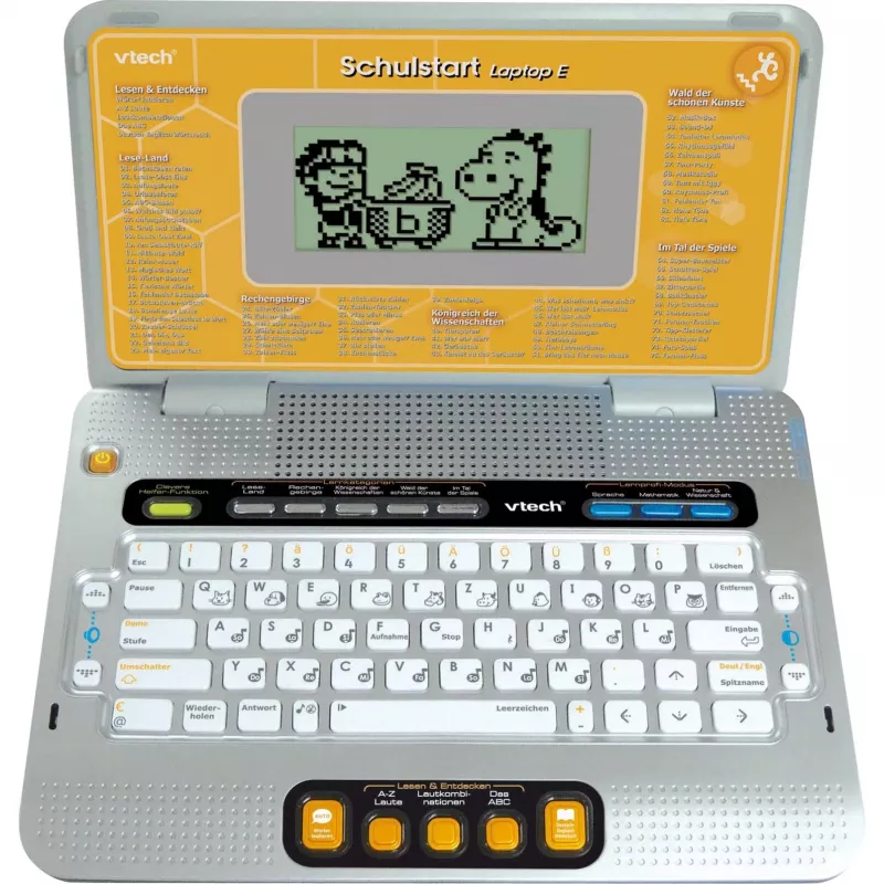 Mokomasis nešiojamasis kompiuteris VTech Schulstart Laptop E vaikams nuo 6 iki 8 metų, sidabrinis, interaktyvus mokymosi žaislas