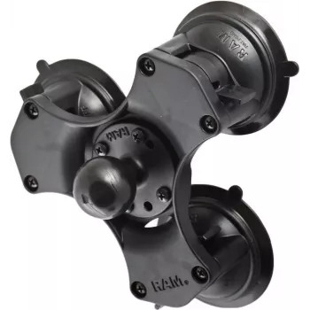 RAM Mounts užsukamo trigubo siurbtuko rutulinis pagrindas 3,81 cm, juodas