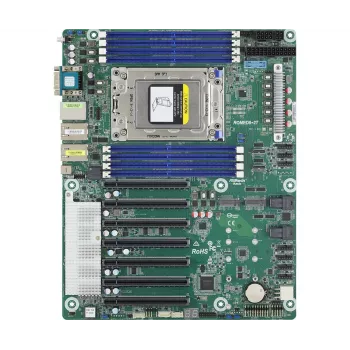 Pagrindinė plokštė ASRock ROMED8-2T ATX, skirta AMD EPYC LGA 4094, 8× DDR4 DIMM, aštuonių kanalų, 2× M.2, 8× SATA III, 10GbE, 3× RJ-45
