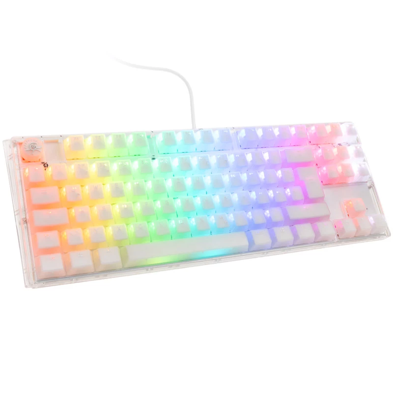Ducky One 3 TKL klaviatūra, žaidimų, USB, QWERTZ, vokiška, balta