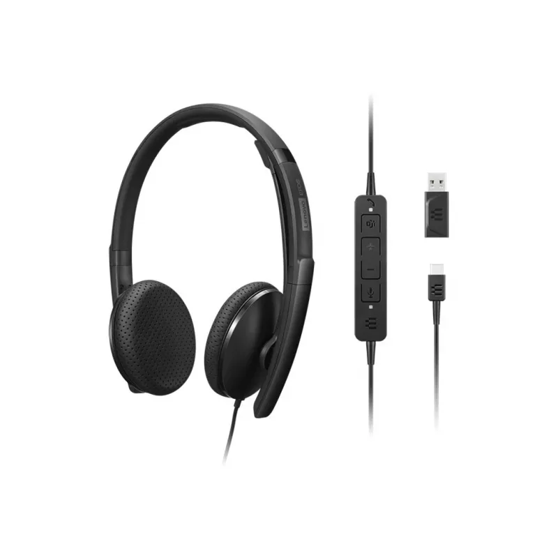Lenovo 4XD1M45626 ausinės / laisvų rankų įranga Laidinės Ant galvos USB tipo C Juoda