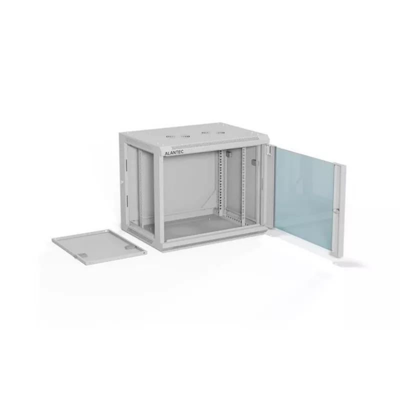 ALANTEC 19 colių 9U 600x450 stovo spinta, pilka, plokščia pakuotė