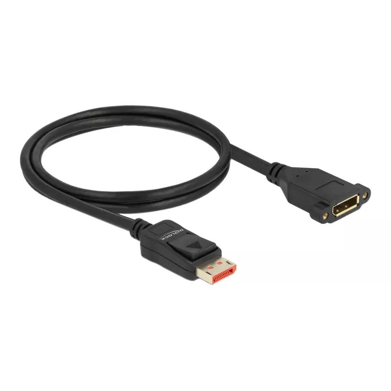 DisplayPort ilgintuvo kabelis su skydiniu laikikliu DeLOCK 87095 8K 60 Hz 1 m