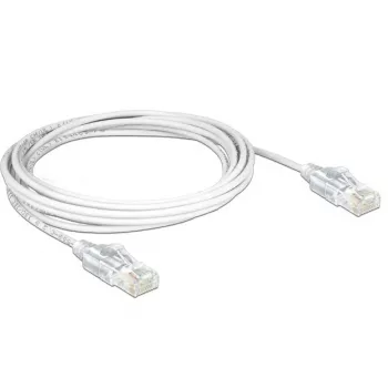 DeLOCK - komutacinis kabelis - RJ-45 (V) - RJ-45 (V) - 50cm - UTP - CAT 6 - be halogenų - balta (83780)