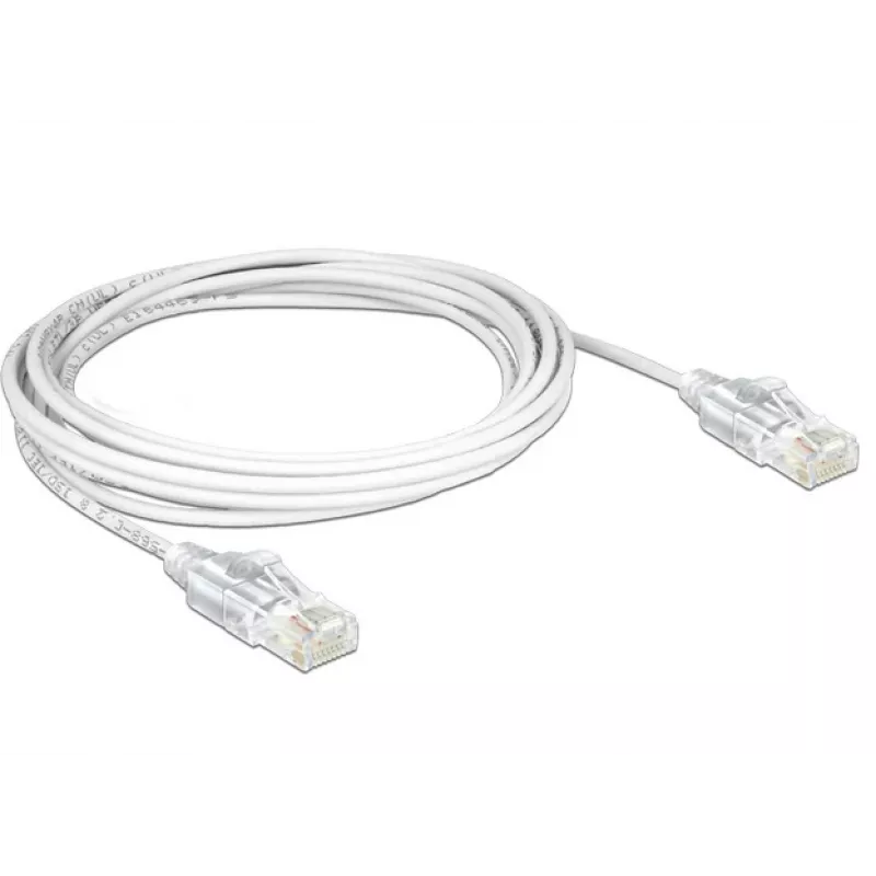 DeLOCK - komutacinis kabelis - RJ-45 (V) - RJ-45 (V) - 50cm - UTP - CAT 6 - be halogenų - balta (83780)