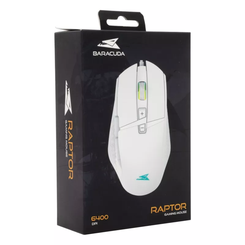 Pelė Baracuda BGM-051 Raptor White USB