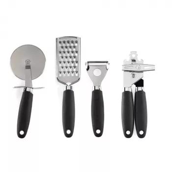 Virtuvinių įrankių rinkinys Russell Hobbs Venus Collection 4 vnt. juoda