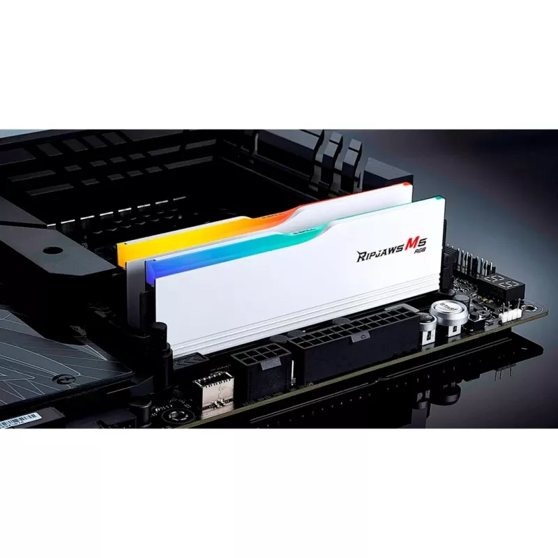 DIMM 64 GB DDR5-5200 (2x 32 GB) Dual-Kit, atmintis balta, F5-5200J4040A32GX2-RM5RW, Ripjaws M5 RGB, INTEL XMP