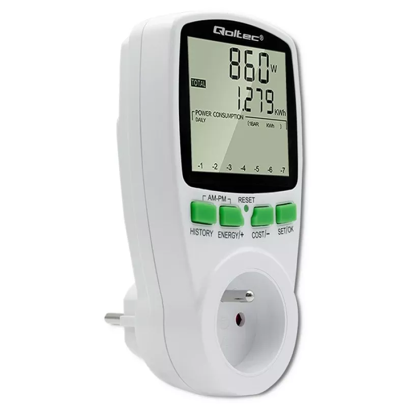 Energijos matuoklis QOLTEC PM0627 3680W su istorija — QOLTEC PM0627 3680W