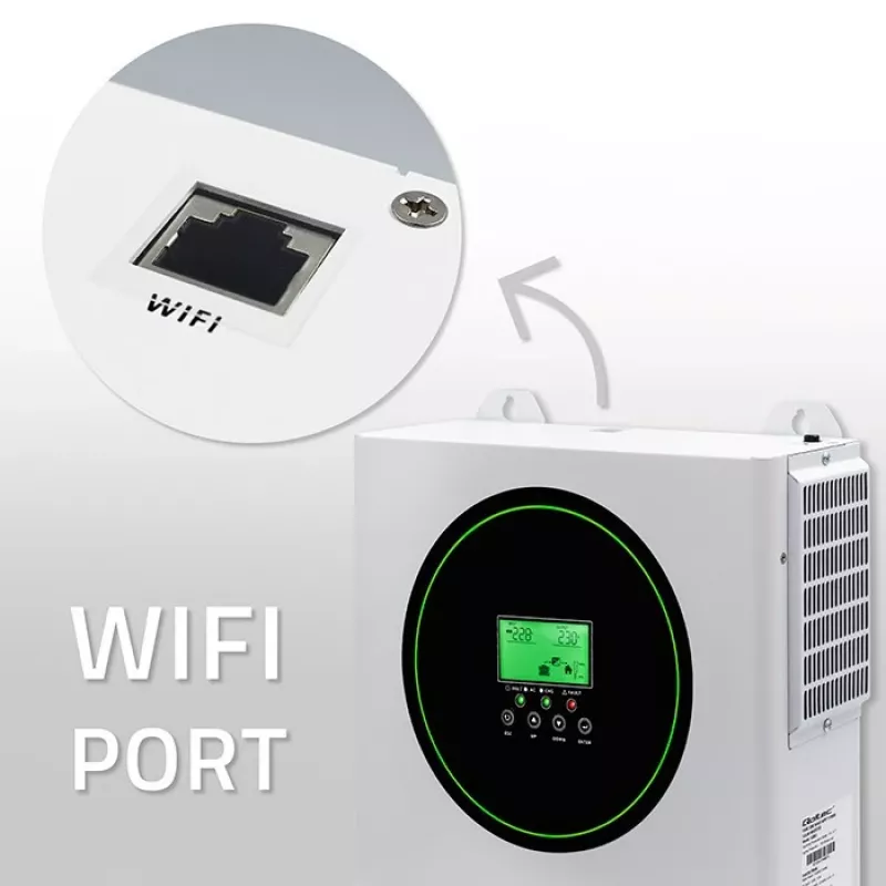 Nepriklausomas saulės inverteris QOLTEC 3500W modelis 53864 autonominėms fotovoltinėms sistemoms
