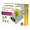 Elektroninė virtuvinė svarstyklė ESPERANZA Avocado Pilka — 5 kg talpa, bambukinė platforma, g/lb/oz vienetai