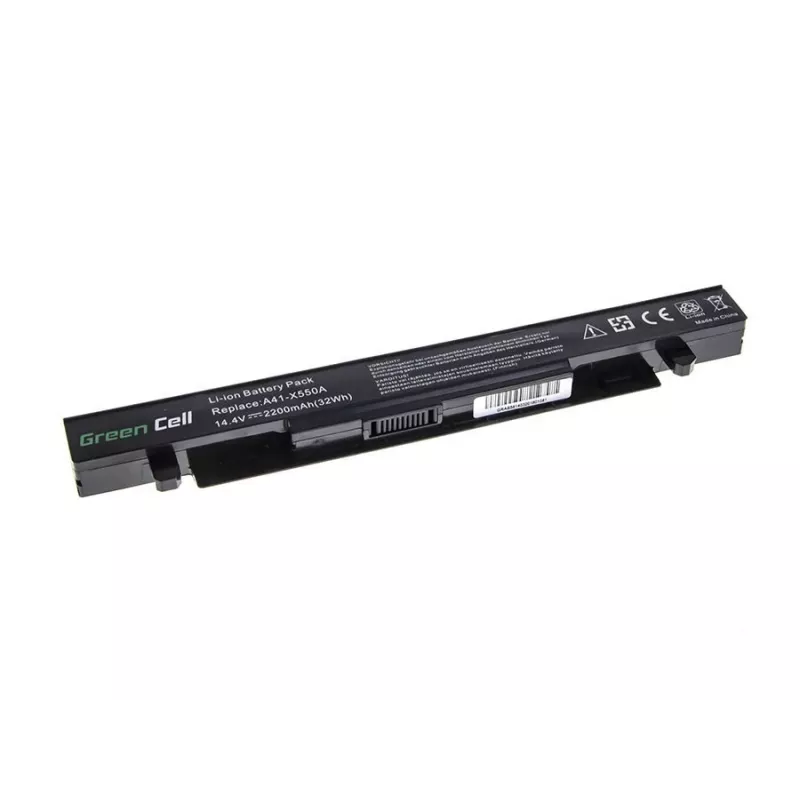 Baterija Green Cell AS58, skirta ASUS nešiojamiesiems kompiuteriams — Li-Ion 2200 mAh, 14,4 V, 4 elementai, juoda
