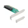 DELOCK PCIe x16 bifurkacijos plokštė su 4× vidiniais SFF-8643 NVMe prievadais, žemo profilio