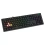 Žaidimų klaviatūra SAVIO STYX BROWN — mechaninė Outemu Brown, QZERTY US International, RGB, USB, pilno dydžio 104 klavišai, juoda