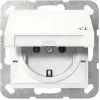 Maitinimo lizdas Schuko GIRA System 55, baltas, gylis 29 mm