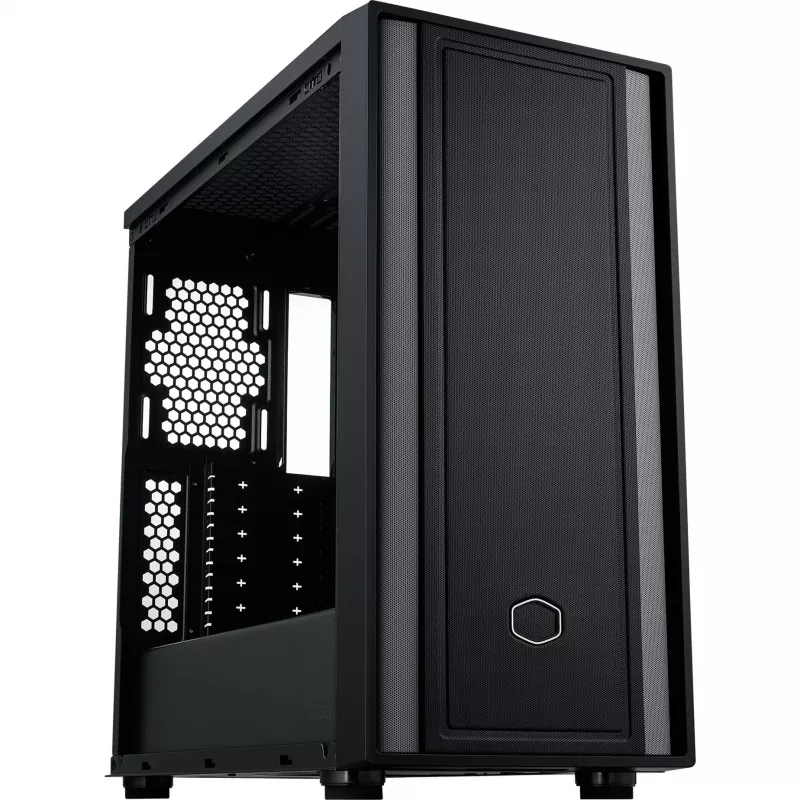 Cooler Master MasterBox 600 Lite PC korpusas, MIDI-Tower, E-ATX, grūdintas stiklas - juoda
