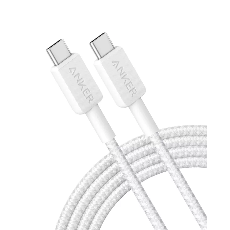 USB-C į USB-C kabelis Anker 322 — 1,8 m, baltas