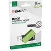 USB atmintinė Emtec C350 Brick 64 GB USB Type-A juoda žalia