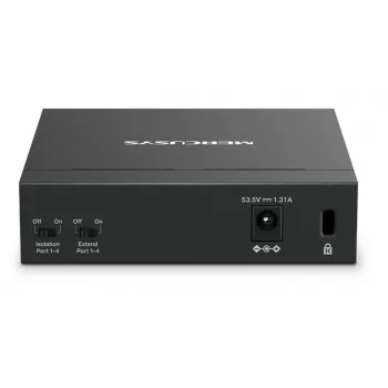 Mercusys 5 prievadų gigabitinės stalinės jungiklis su 4 prievadais PoE+