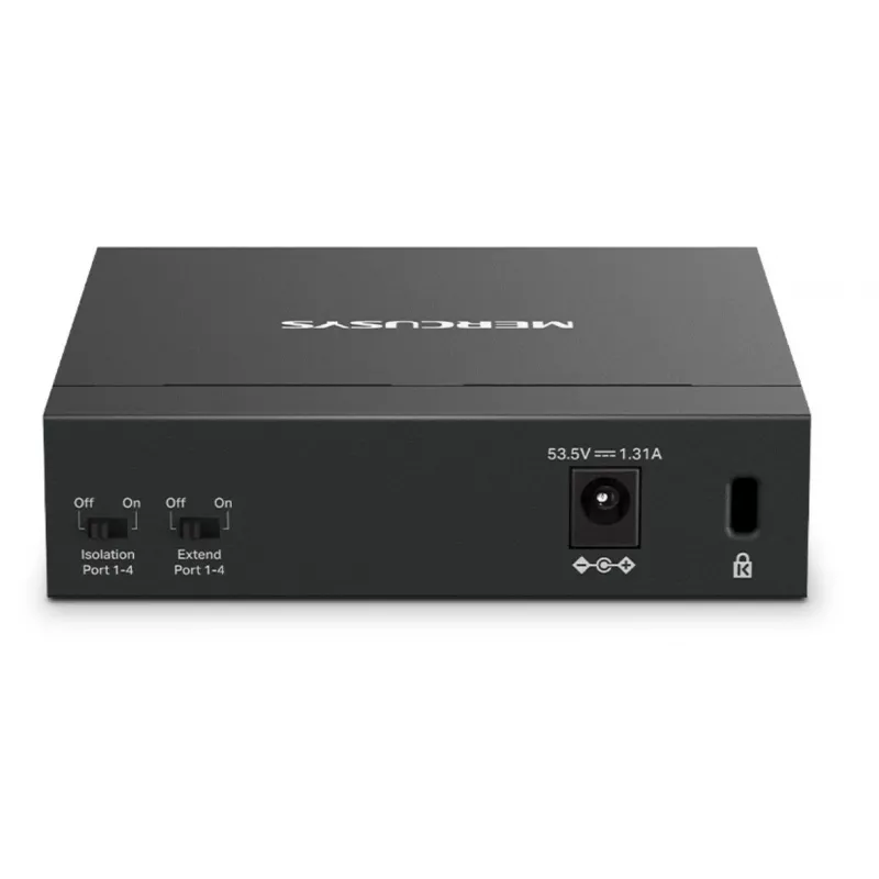 Mercusys 5 prievadų gigabitinio stalinio komutatoriaus su 4 PoE+ prievadais