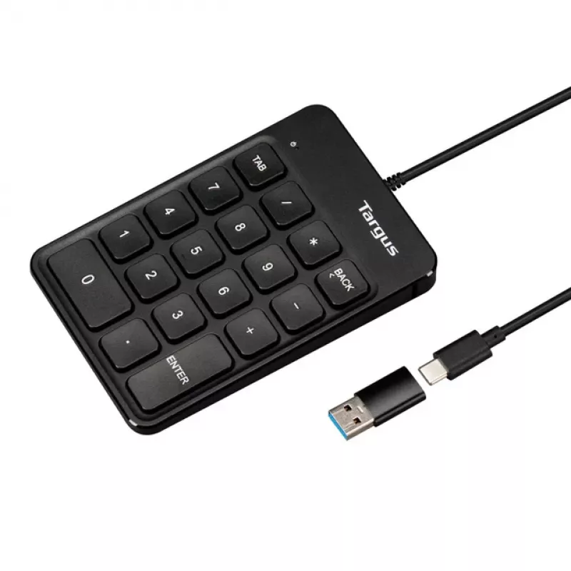 Targus AKP13GL skaičių klaviatūra, universali, USB, juoda