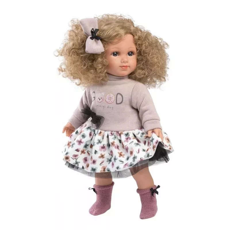 Lėlė Llorens Elena 35 cm — minkštas kūnas, rankomis tapytas veidas ir galūnės