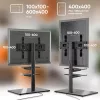 Ant grindų stovintis televizoriaus stovas ONKRON TS5550-B, skirtas 32–65 colių (81,3–165,1 cm), maksimali apkrova 30 kg, VESA 100x100–600x400, aukštis 880–1080 mm, pasukimas ±25°