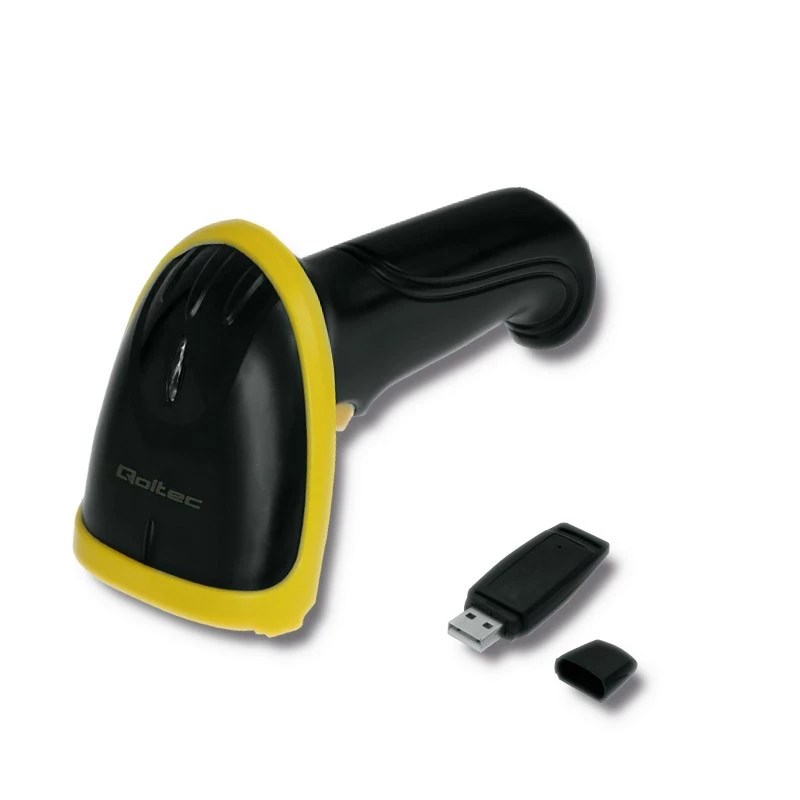 Qoltec 50862 Belaidis lazerinis brūkšninių kodų skaitytuvas 1D | 2,4 GHz