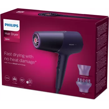 Plaukų džiovintuvas Philips 5000 series BHD514/00, 2300 W, violetinis, 6 greičiai, 6 šilumos lygiai, joninė funkcija, cool shot