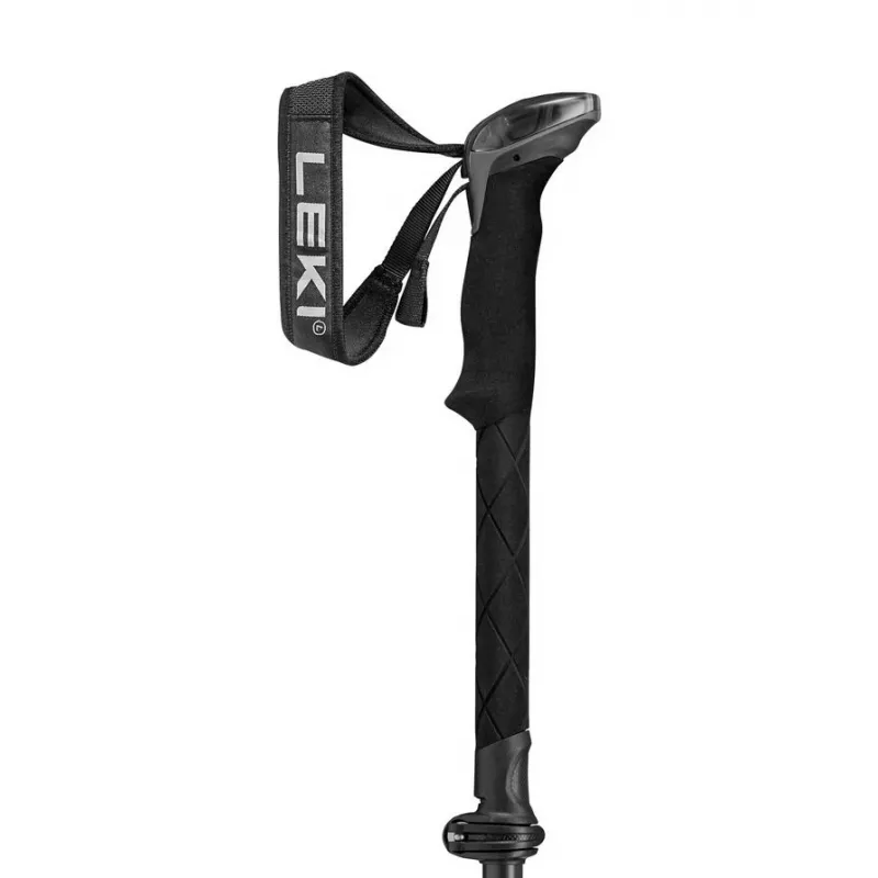 Trekking lazdos Leki Sherpa FX reguliuojamos 120–140 cm, juodos