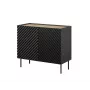 Komoda Cama Meble ONDA 2D 98x45x85 cm, juoda, medžio drožlių plokštės korpusas