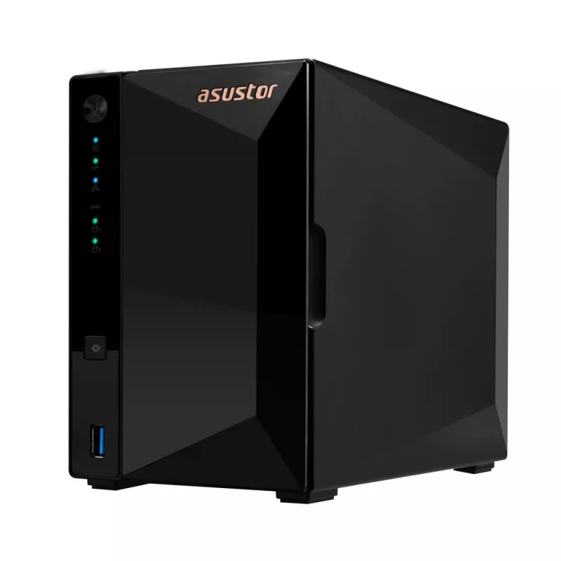 Asustor DRIVESTOR 2 Pro Gen2 AS3302T v2 NAS Realtek RTD1619B 2 GB DDR4 ADM juoda