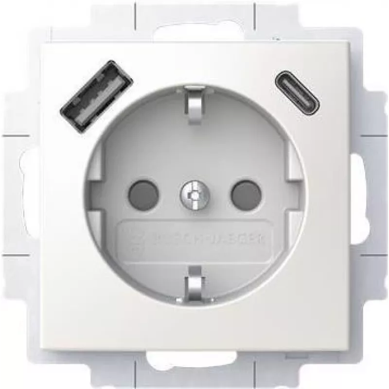 BUSCH JAEGER SCHUKO lizdo kištukinis lizdas USB-A+C 20 EUCB2USBAC-914 (2CKA002011A6298)