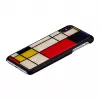 iKins išmaniojo telefono dėklas, skirtas iPhone XS Max, Mondrian Juoda – apsauginis dėklas, kietas apvalkalas