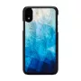 Išmaniojo telefono dėklas iKins, skirtas iPhone XR — mėlynos ežero spalvos išorė, juoda vidinė pusė