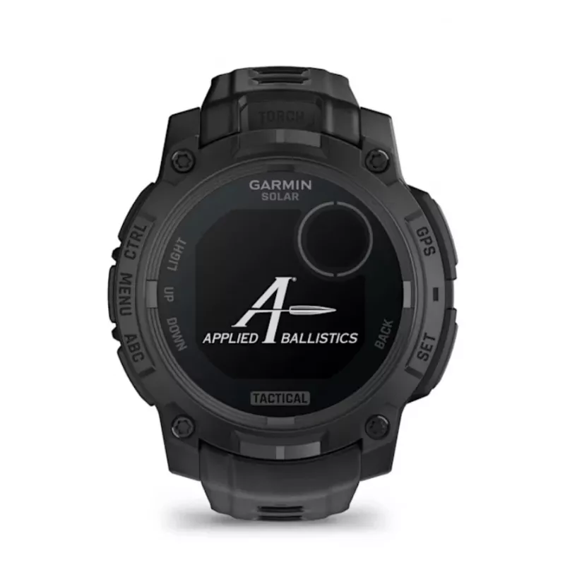 Išmanusis laikrodis GARMIN Instinct 3 45mm Solar Tactical Edition Juoda — 45 mm, saulės energijos įkrovimas, GPS, širdies ritmo monitorius