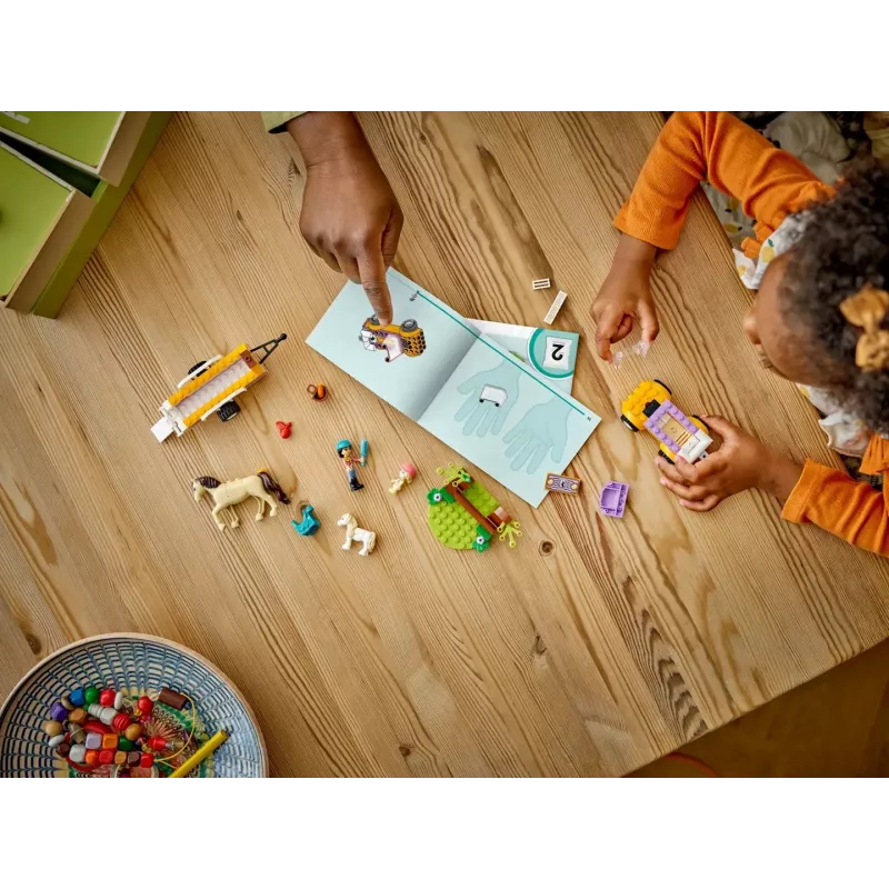LEGO Friends Arklys ir Ponių Priekaba Gyvūnų Žaislų Rinkinys 42634