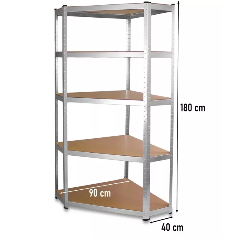 Metalinis kampinis sandėliavimo stelažas G9040 40 cm