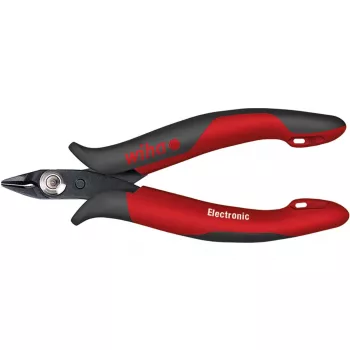 Šoninės žirklės Wiha 27388 128 mm — įstrižosios pjovimo replės, grūdintos pjovimo briaunos, izoliuotos rankenos