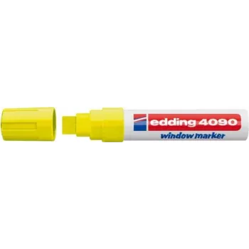 Kreidos žymeklis Edding 4090 kaltinis geltonas 5 vnt.
