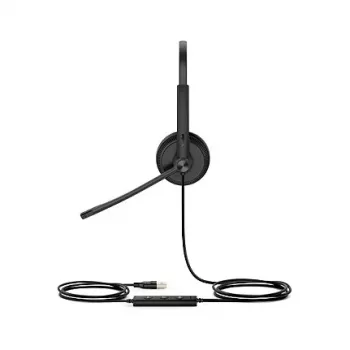 Yealink UH34 SE Lite Dual Teams laisvų rankų įranga, laidinė, ant galvos dedama, biurui / skambučių centrui, USB Type-C, juoda