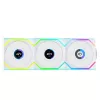 Ventiliatorius Lian Li UNI FAN SL Wireless LCD 120 12 cm Baltas 3 vnt.